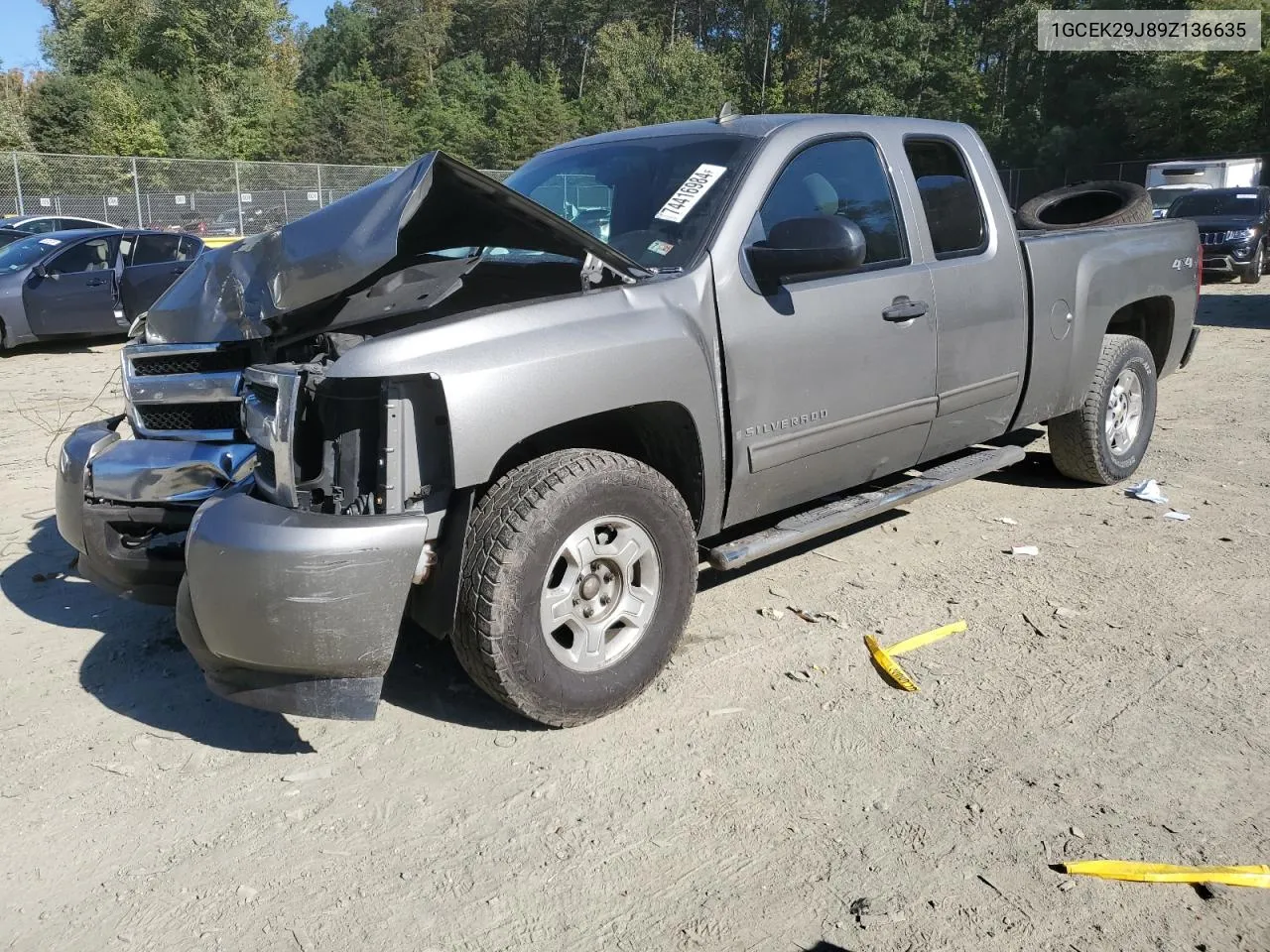 2009 Chevrolet Silverado K1500 Lt VIN: 1GCEK29J89Z136635 Lot: 74416984