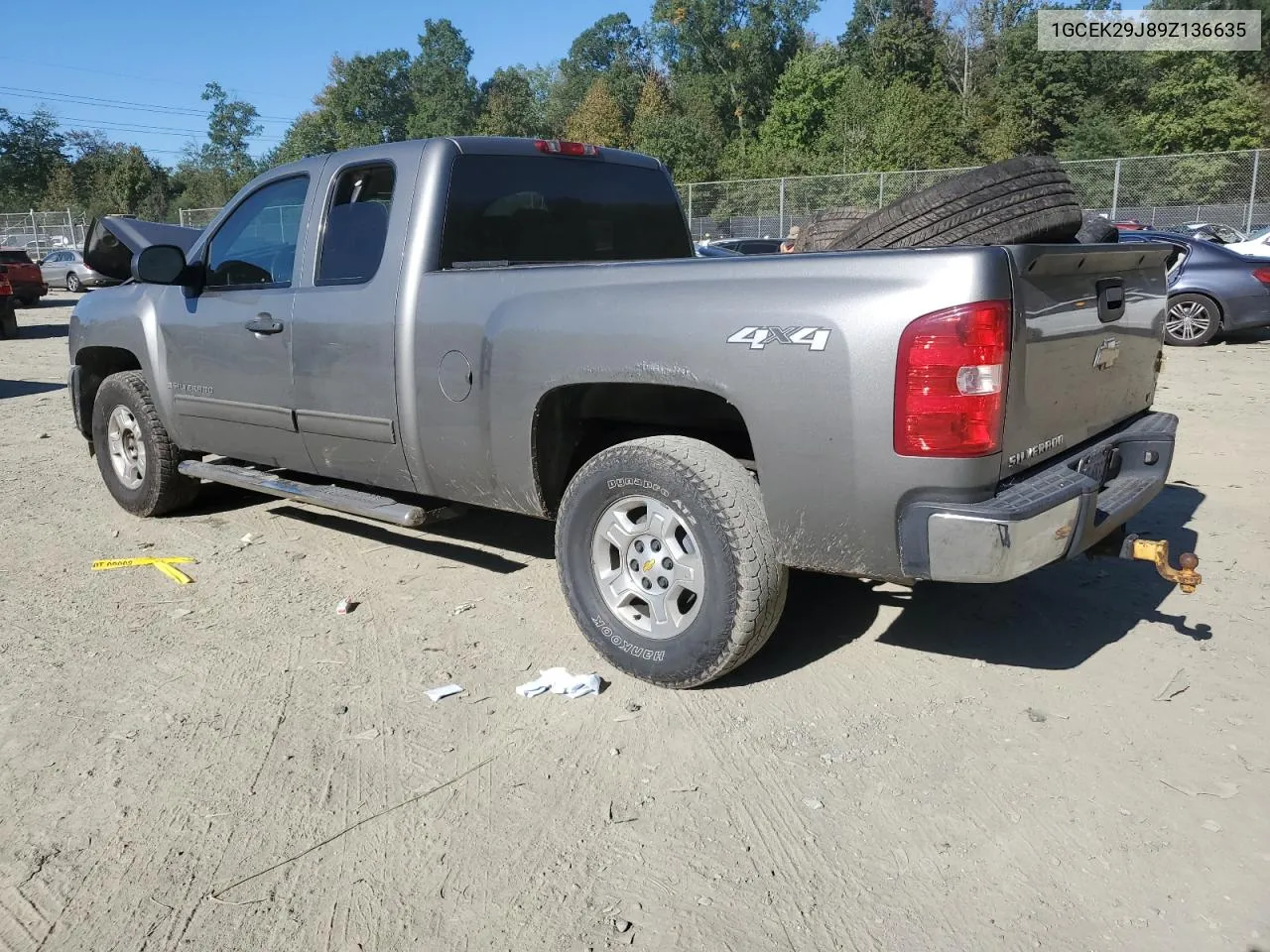 2009 Chevrolet Silverado K1500 Lt VIN: 1GCEK29J89Z136635 Lot: 74416984