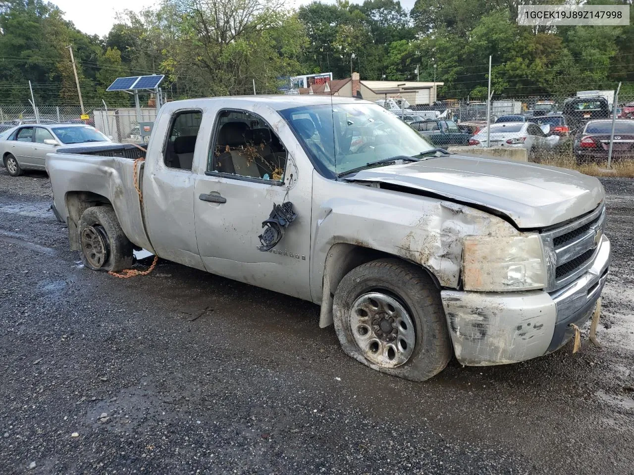 2009 Chevrolet Silverado K1500 VIN: 1GCEK19J89Z147998 Lot: 74499684