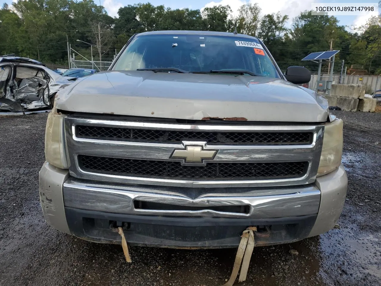 2009 Chevrolet Silverado K1500 VIN: 1GCEK19J89Z147998 Lot: 74499684