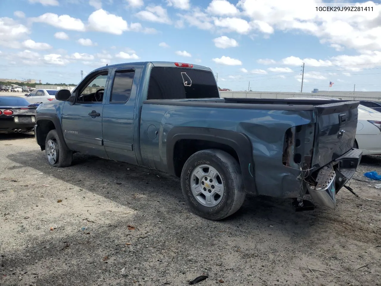 2009 Chevrolet Silverado K1500 Lt VIN: 1GCEK29J99Z281411 Lot: 74746774