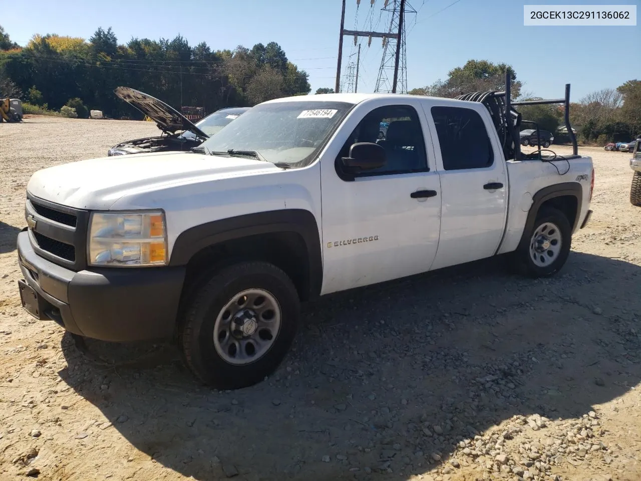 2009 Chevrolet Silverado K1500 VIN: 2GCEK13C291136062 Lot: 77546194