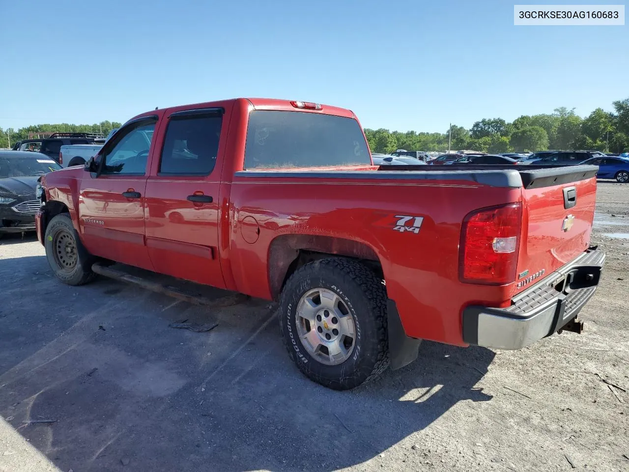 2010 Chevrolet Silverado K1500 Lt VIN: 3GCRKSE30AG160683 Lot: 56301914