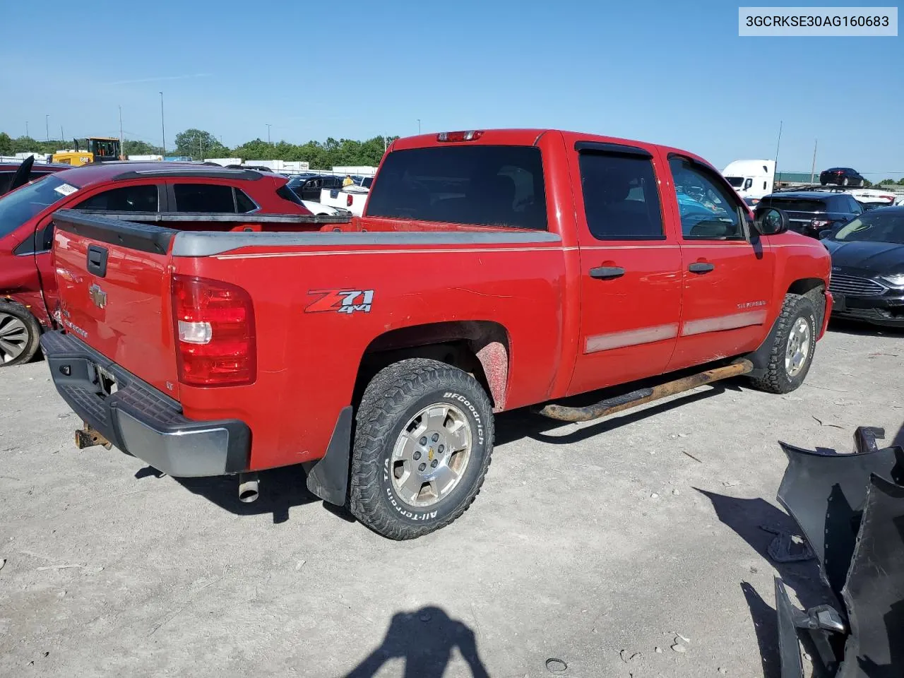 2010 Chevrolet Silverado K1500 Lt VIN: 3GCRKSE30AG160683 Lot: 56301914