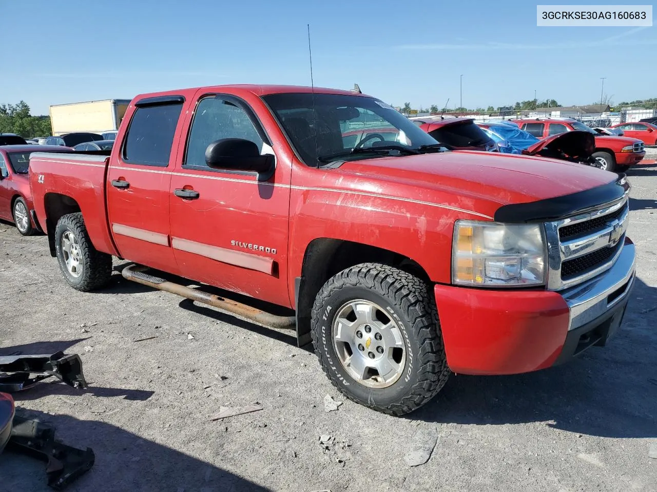 2010 Chevrolet Silverado K1500 Lt VIN: 3GCRKSE30AG160683 Lot: 56301914