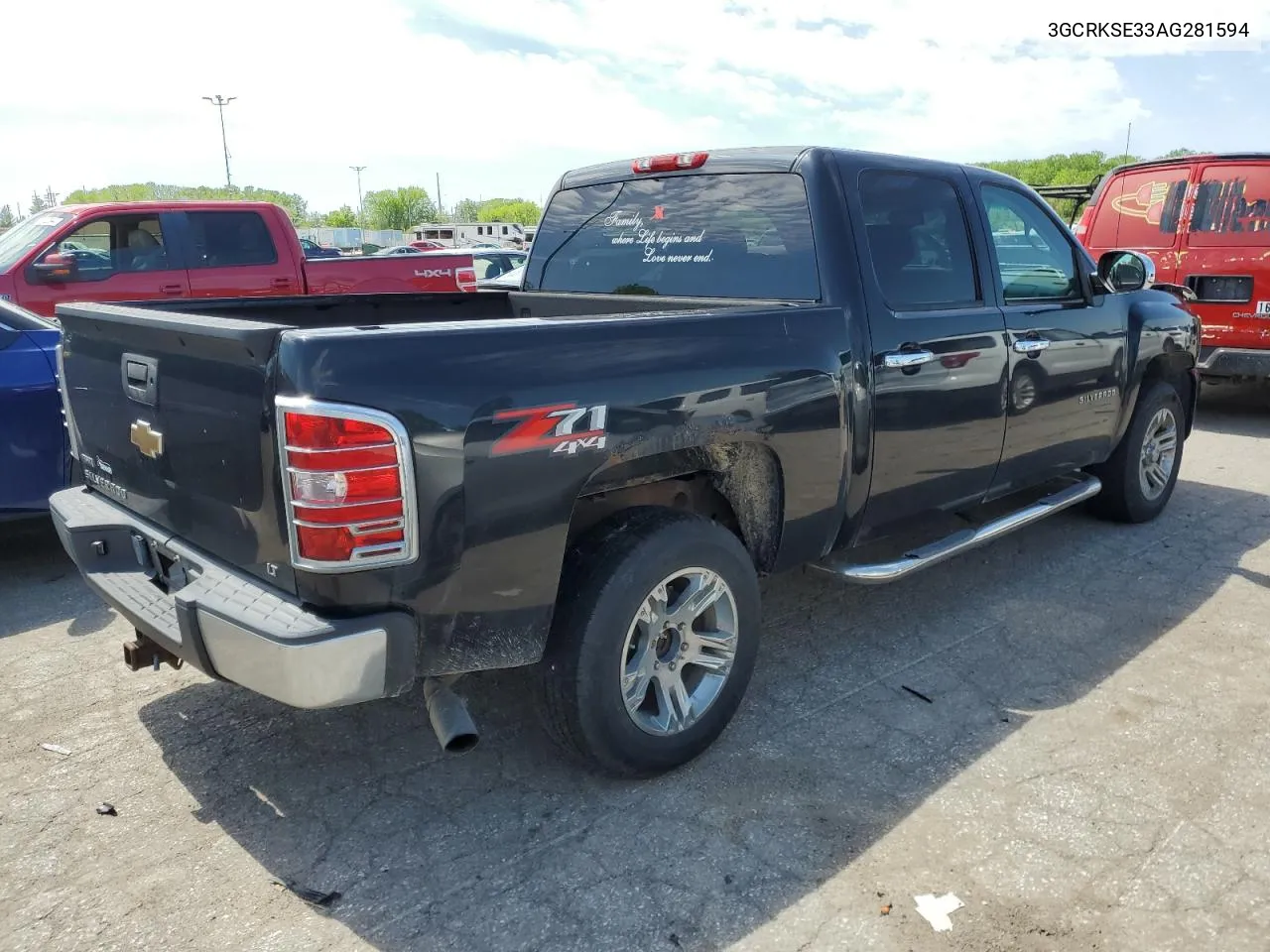 2010 Chevrolet Silverado K1500 Lt VIN: 3GCRKSE33AG281594 Lot: 63242154