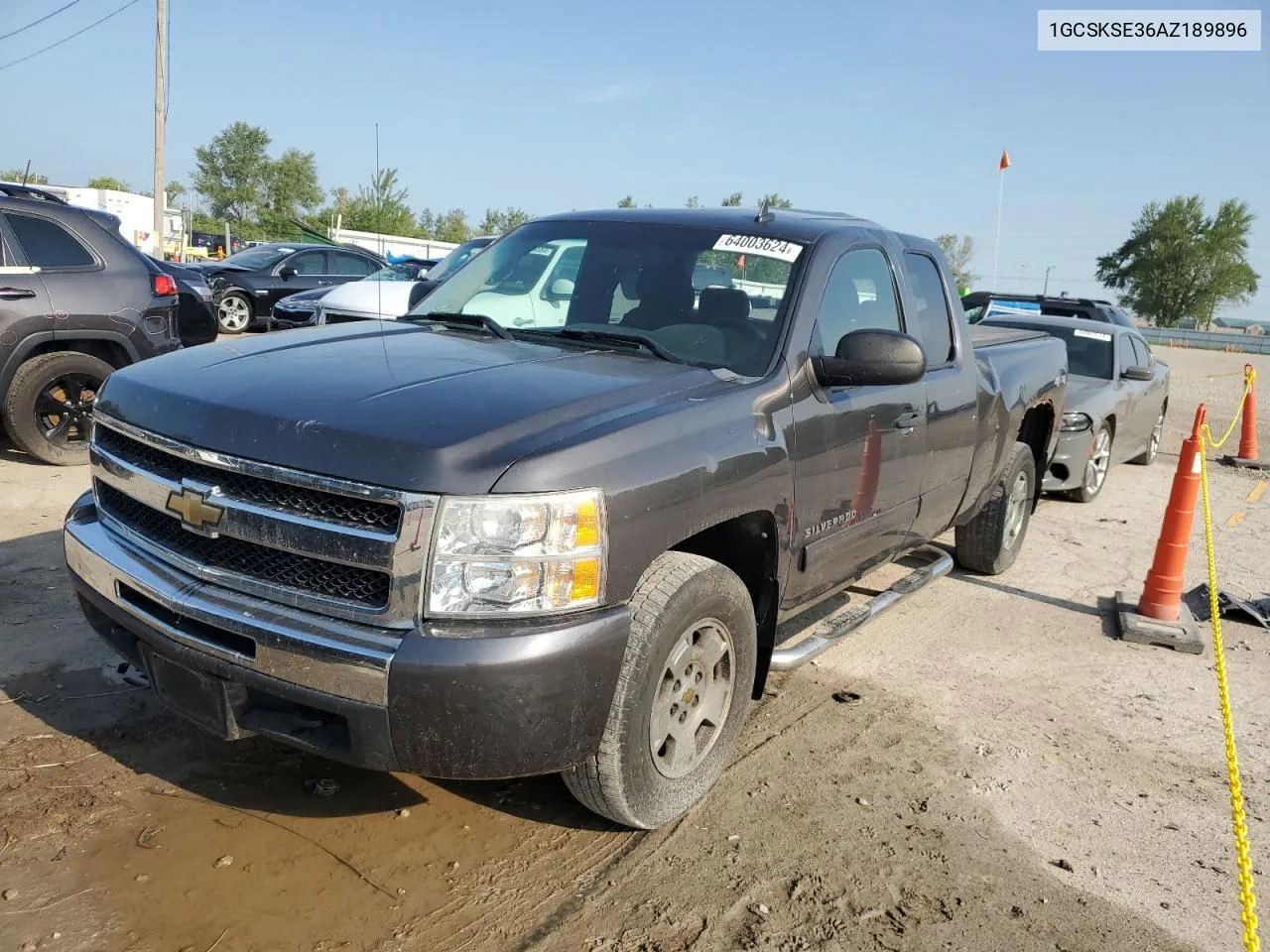 2010 Chevrolet Silverado K1500 Lt VIN: 1GCSKSE36AZ189896 Lot: 64003624