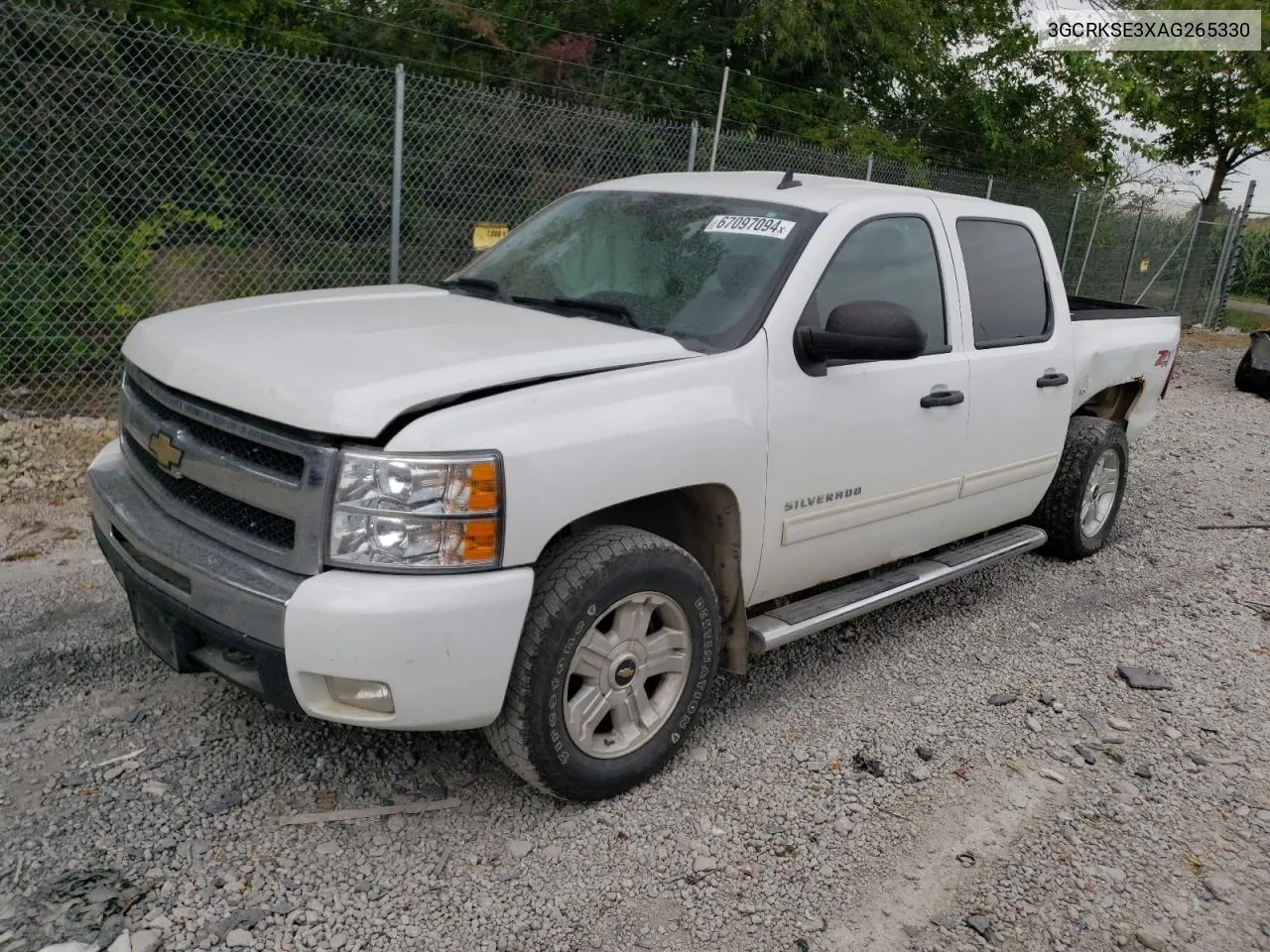 2010 Chevrolet Silverado K1500 Lt VIN: 3GCRKSE3XAG265330 Lot: 67097094