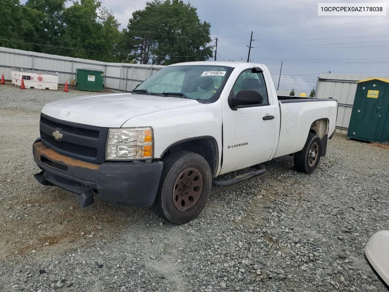 2010 Chevrolet Silverado C1500 VIN: 1GCPCPEX0AZ178038 Lot: 67154924