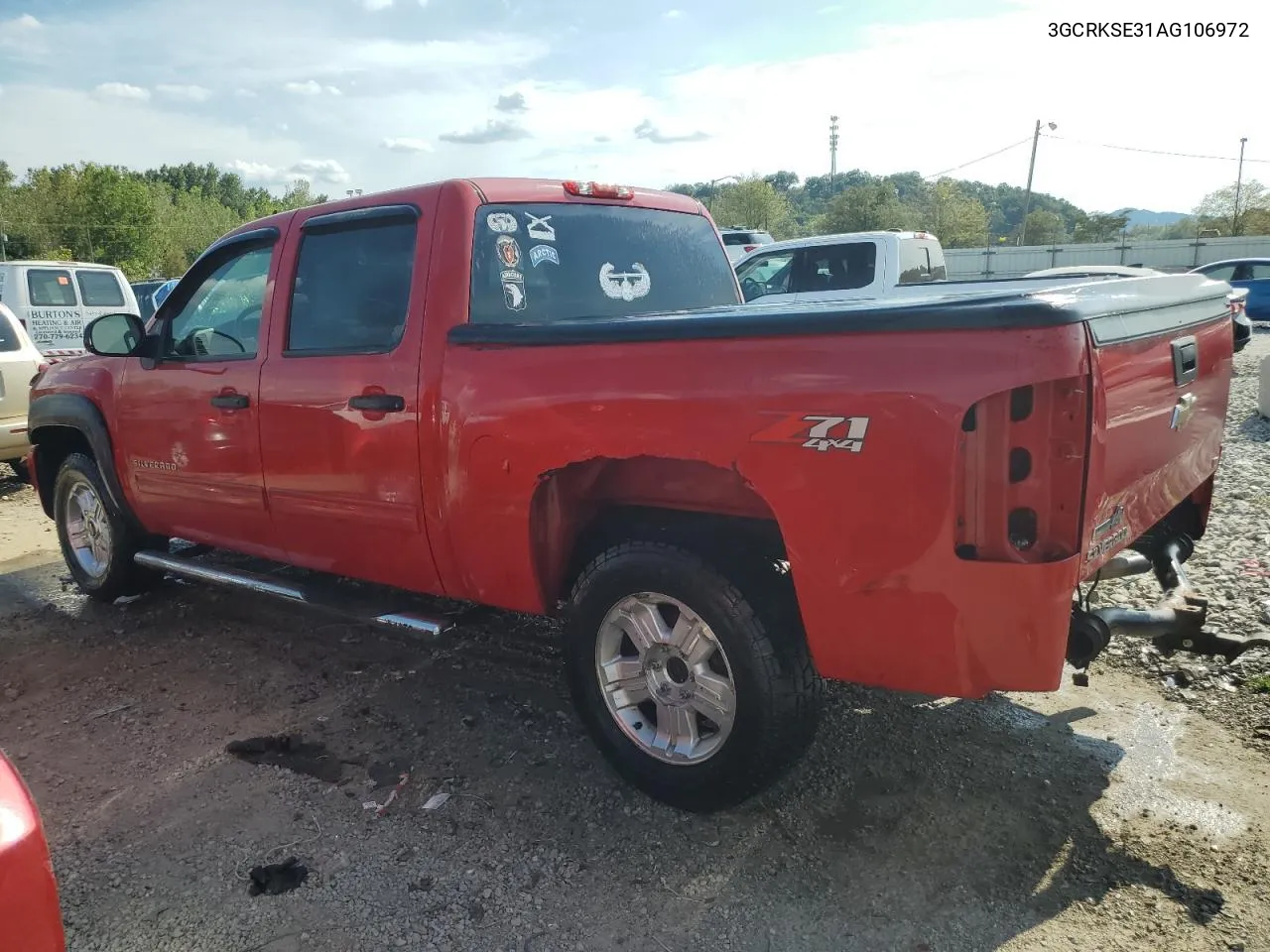 2010 Chevrolet Silverado K1500 Lt VIN: 3GCRKSE31AG106972 Lot: 69835884