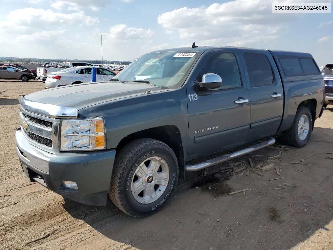 2010 Chevrolet Silverado K1500 Lt VIN: 3GCRKSE34AG246045 Lot: 70442354