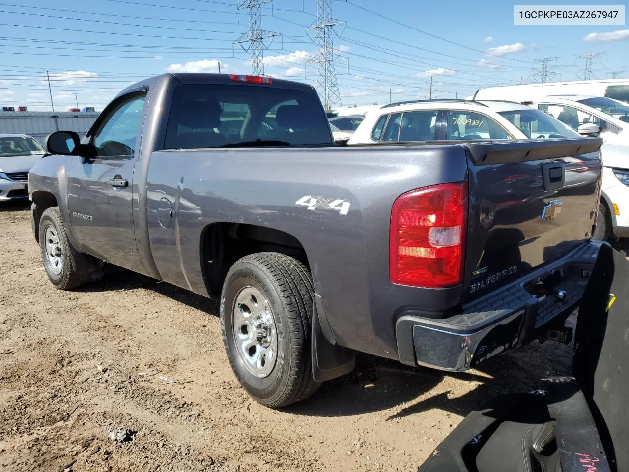 2010 Chevrolet Silverado K1500 VIN: 1GCPKPE03AZ267947 Lot: 72801474