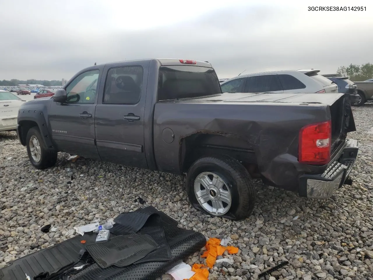 2010 Chevrolet Silverado K1500 Lt VIN: 3GCRKSE38AG142951 Lot: 73306414