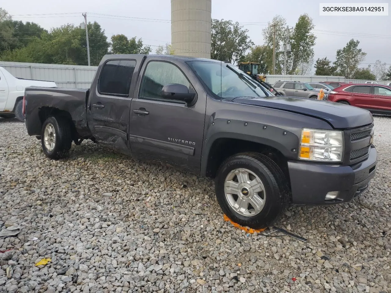 2010 Chevrolet Silverado K1500 Lt VIN: 3GCRKSE38AG142951 Lot: 73306414