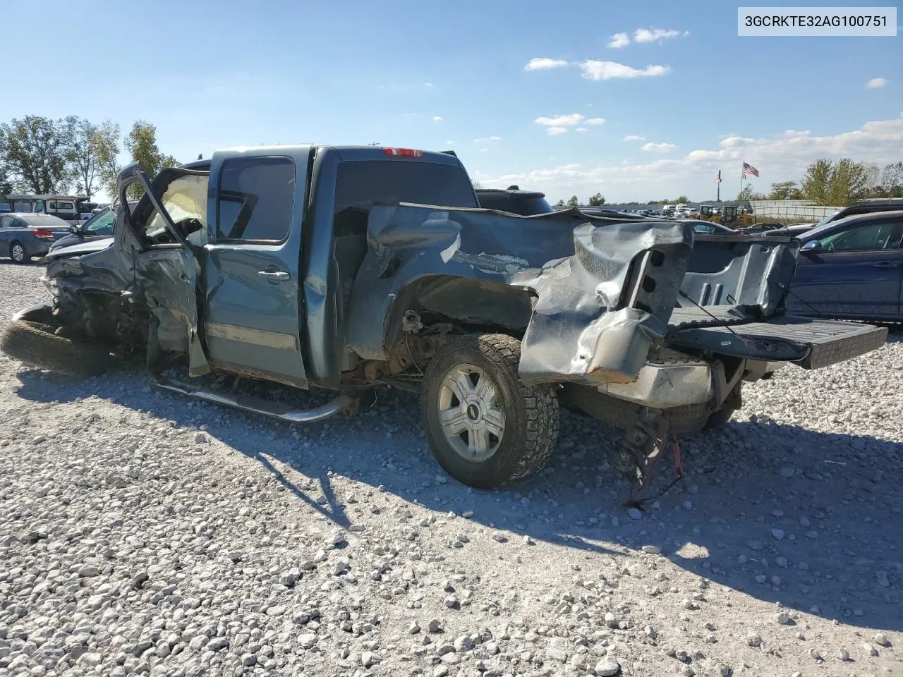 2010 Chevrolet Silverado K1500 Ltz VIN: 3GCRKTE32AG100751 Lot: 73699594