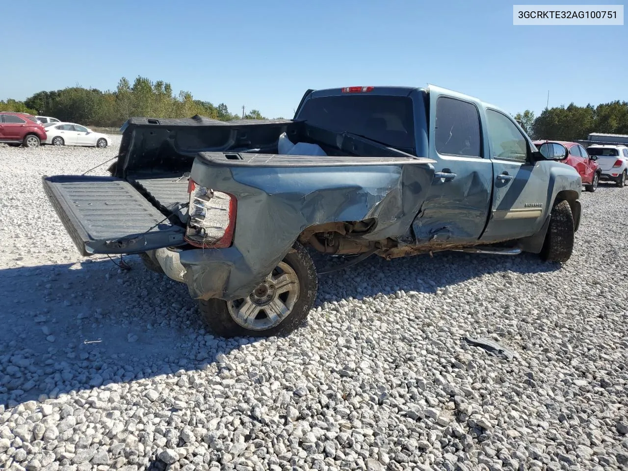 2010 Chevrolet Silverado K1500 Ltz VIN: 3GCRKTE32AG100751 Lot: 73699594