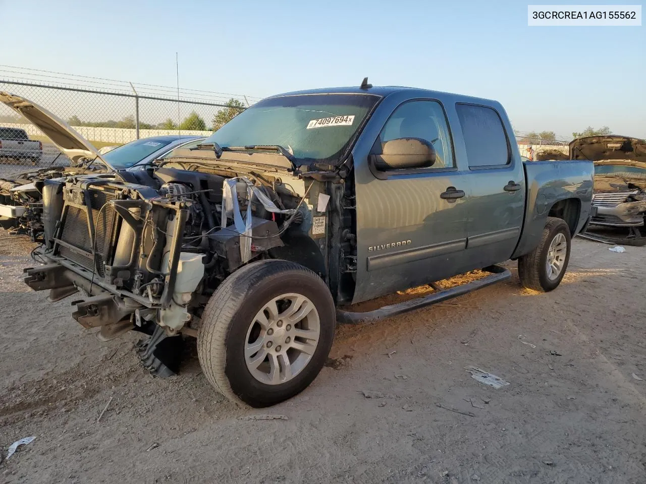 2010 Chevrolet Silverado C1500 Ls VIN: 3GCRCREA1AG155562 Lot: 74097694