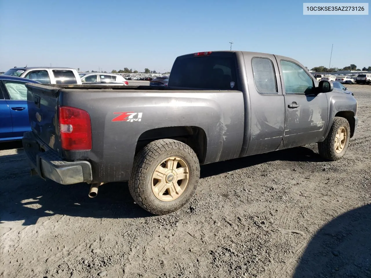 2010 Chevrolet Silverado K1500 Lt VIN: 1GCSKSE35AZ273126 Lot: 75960184