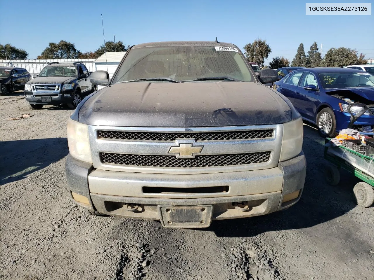 2010 Chevrolet Silverado K1500 Lt VIN: 1GCSKSE35AZ273126 Lot: 75960184