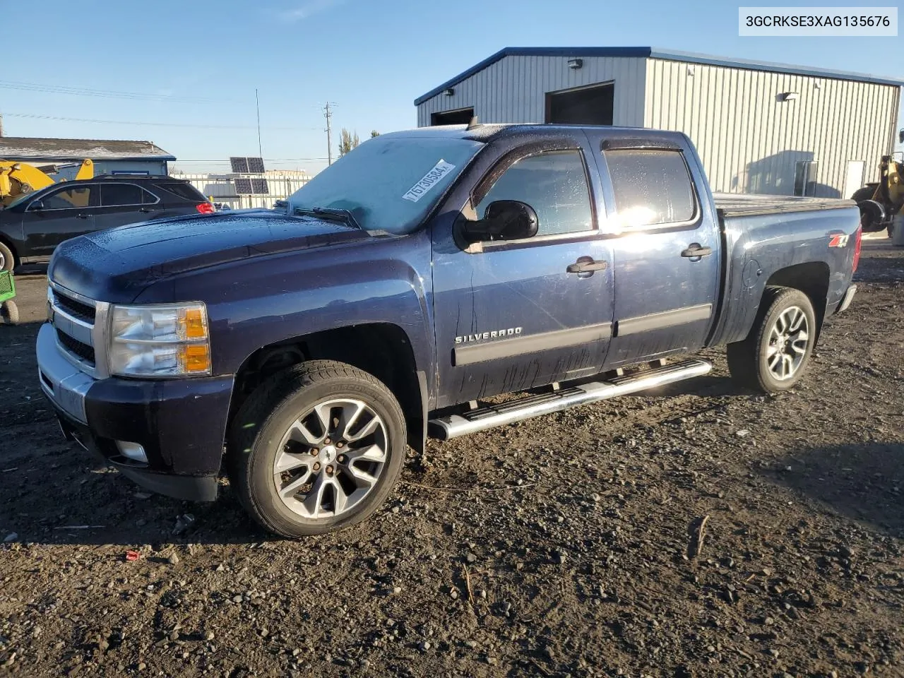 2010 Chevrolet Silverado K1500 Lt VIN: 3GCRKSE3XAG135676 Lot: 76730584