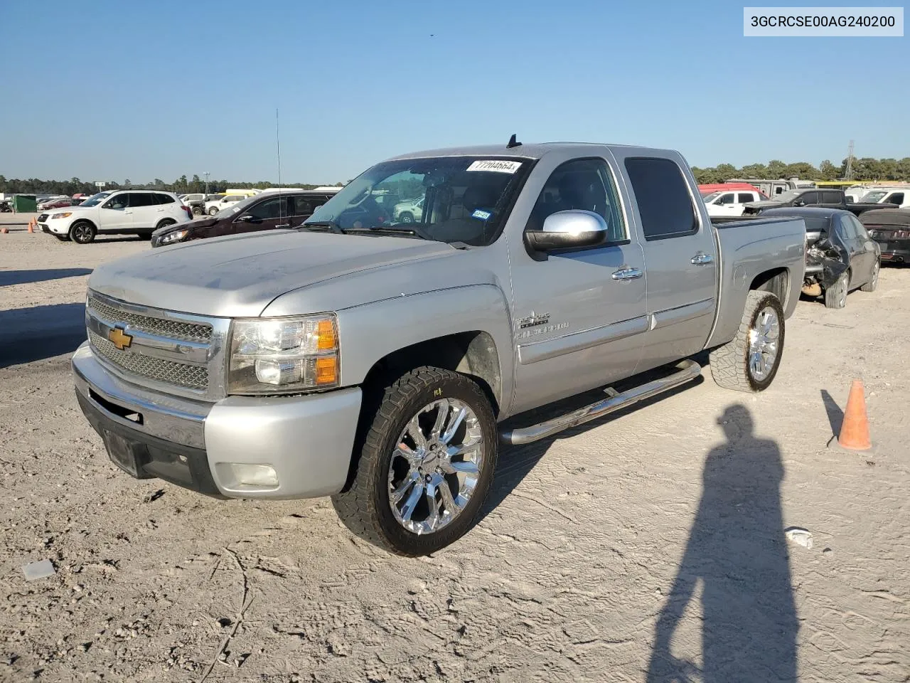 2010 Chevrolet Silverado C1500 Lt VIN: 3GCRCSE00AG240200 Lot: 77204664