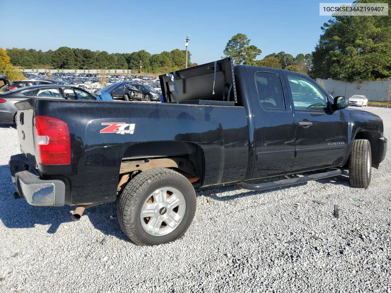 2010 Chevrolet Silverado K1500 Lt VIN: 1GCSKSE34AZ199407 Lot: 77582594