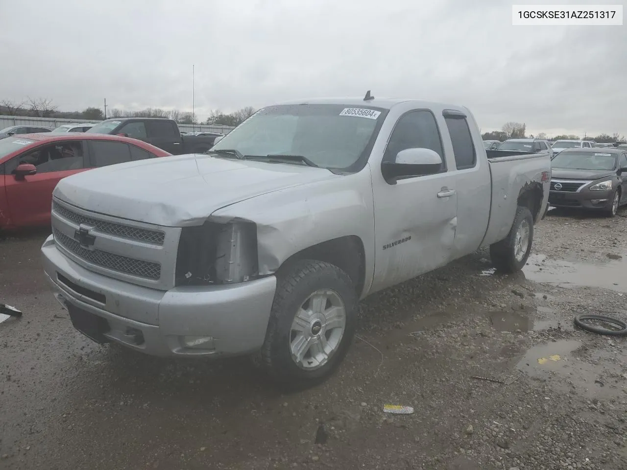 2010 Chevrolet Silverado K1500 Lt VIN: 1GCSKSE31AZ251317 Lot: 80535604