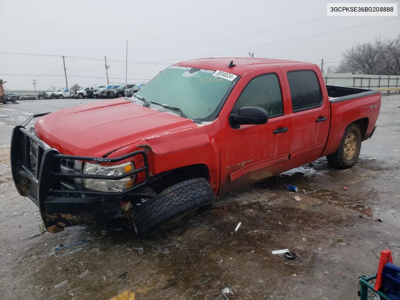 2011 Chevrolet Silverado K1500 Lt VIN: 3GCPKSE36BG208888 Lot: 39346524