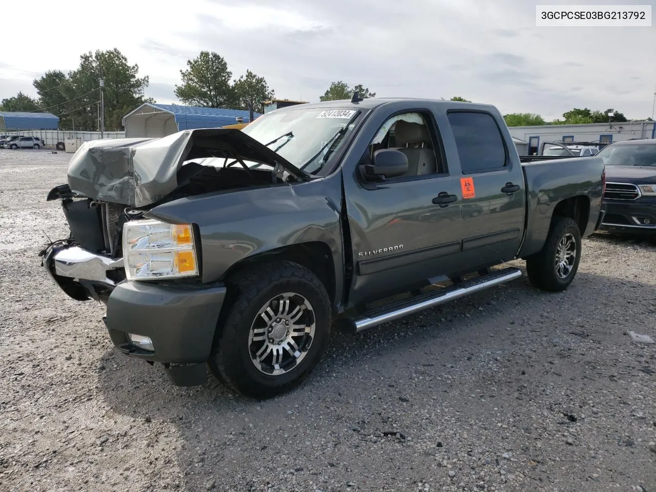 2011 Chevrolet Silverado C1500 Lt VIN: 3GCPCSE03BG213792 Lot: 52412034