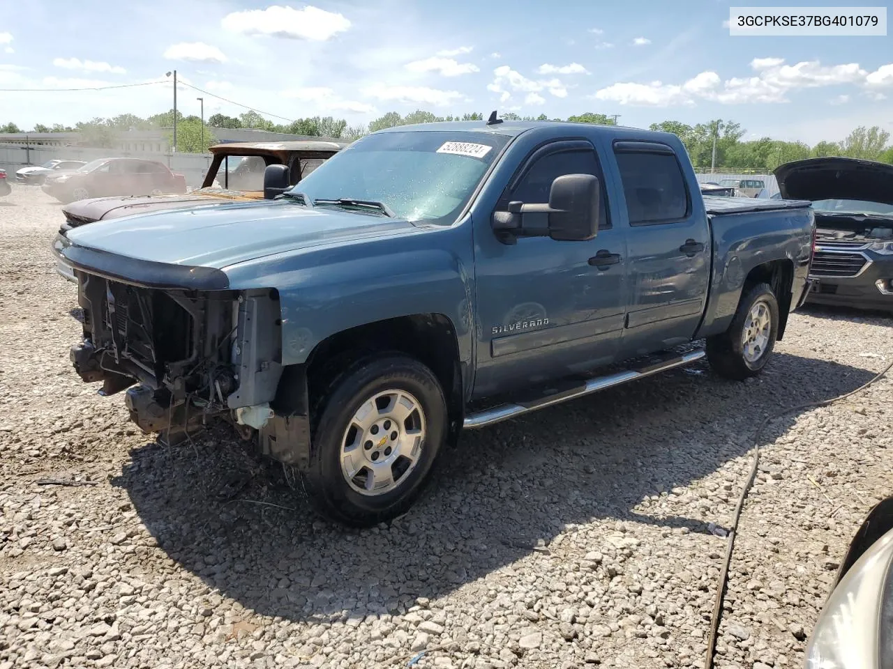 2011 Chevrolet Silverado K1500 Lt VIN: 3GCPKSE37BG401079 Lot: 52888224