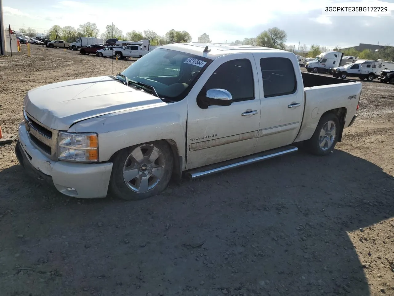 2011 Chevrolet Silverado K1500 Ltz VIN: 3GCPKTE35BG172729 Lot: 54276654