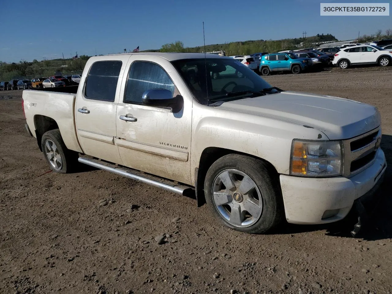 2011 Chevrolet Silverado K1500 Ltz VIN: 3GCPKTE35BG172729 Lot: 54276654