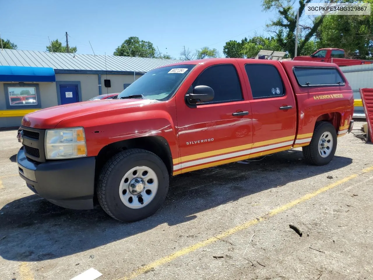 2011 Chevrolet Silverado K1500 VIN: 3GCPKPE34BG329867 Lot: 58021284