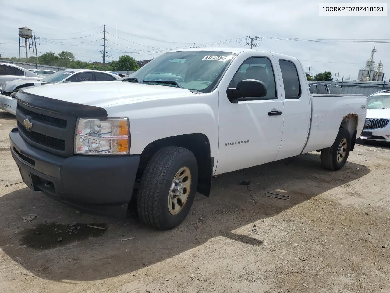 2011 Chevrolet Silverado K1500 VIN: 1GCRKPE07BZ418623 Lot: 61237284