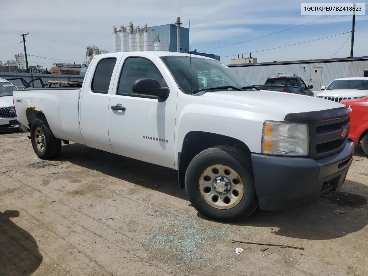 2011 Chevrolet Silverado K1500 VIN: 1GCRKPE07BZ418623 Lot: 61237284