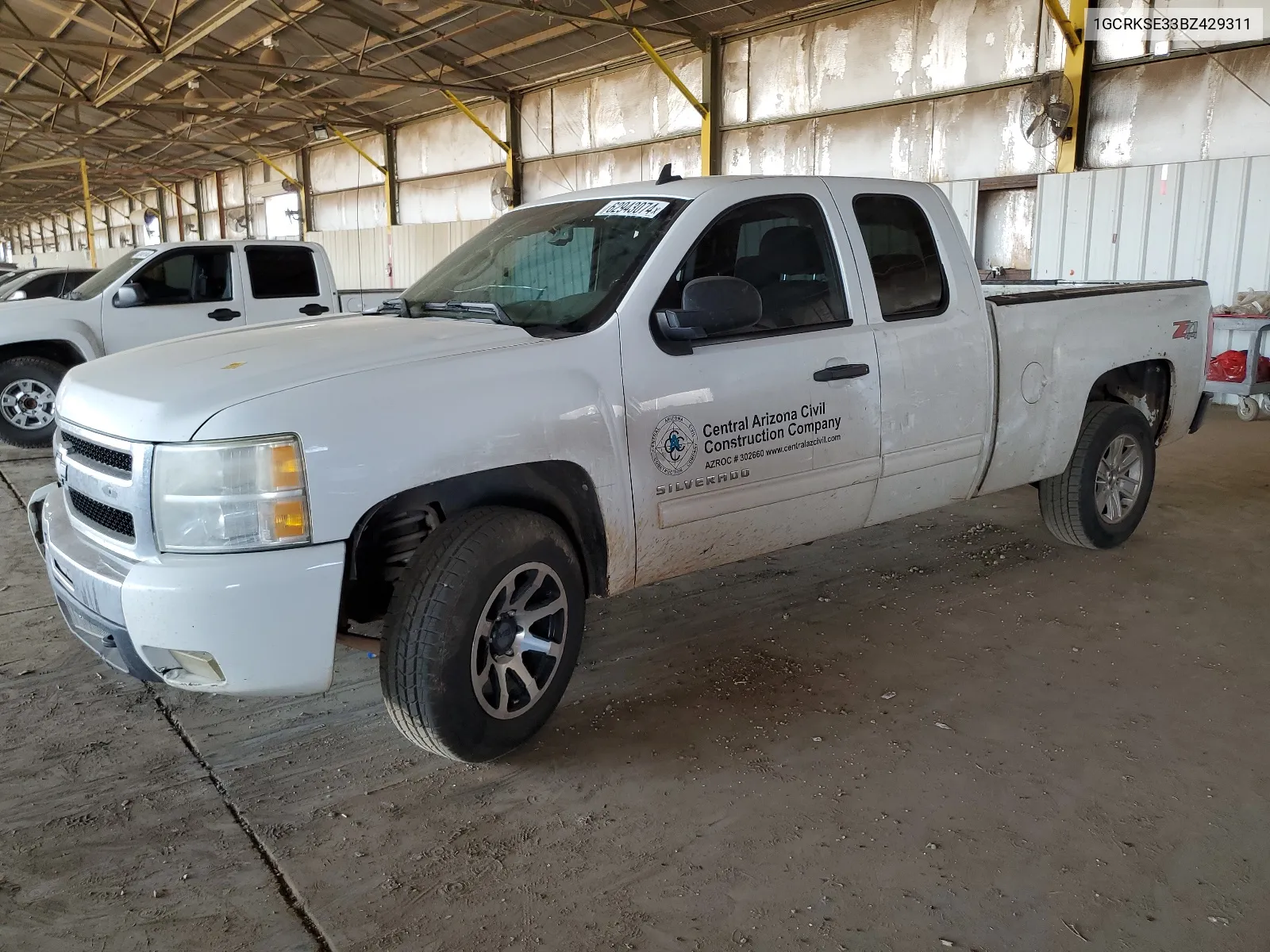 2011 Chevrolet Silverado K1500 Lt VIN: 1GCRKSE33BZ429311 Lot: 62943074