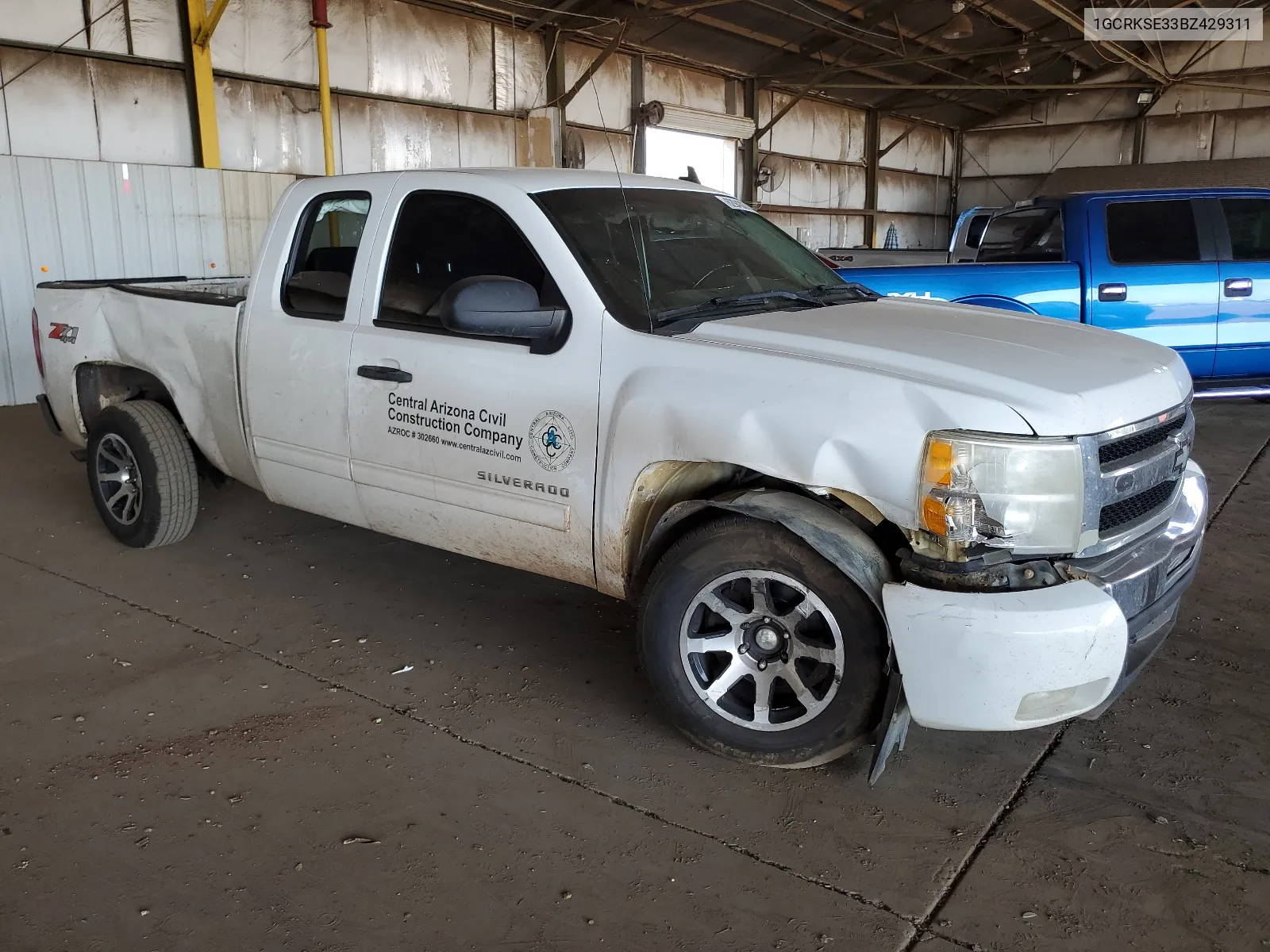 2011 Chevrolet Silverado K1500 Lt VIN: 1GCRKSE33BZ429311 Lot: 62943074