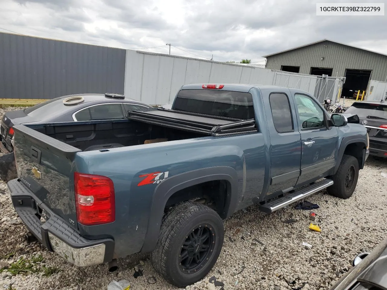 2011 Chevrolet Silverado K1500 Ltz VIN: 1GCRKTE39BZ322799 Lot: 64362864