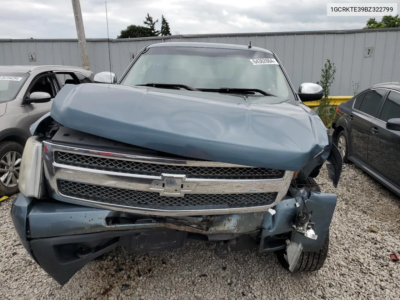 2011 Chevrolet Silverado K1500 Ltz VIN: 1GCRKTE39BZ322799 Lot: 64362864