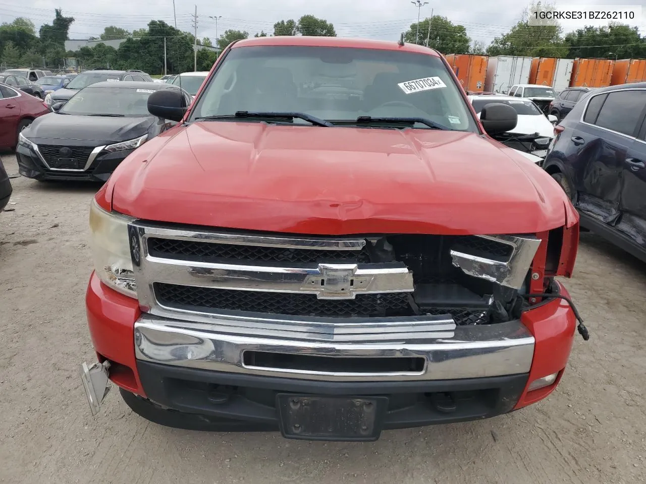 2011 Chevrolet Silverado K1500 Lt VIN: 1GCRKSE31BZ262110 Lot: 66707034