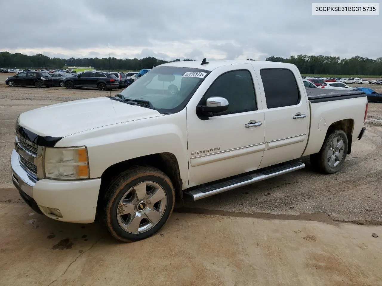 2011 Chevrolet Silverado K1500 Lt VIN: 3GCPKSE31BG315735 Lot: 68056974