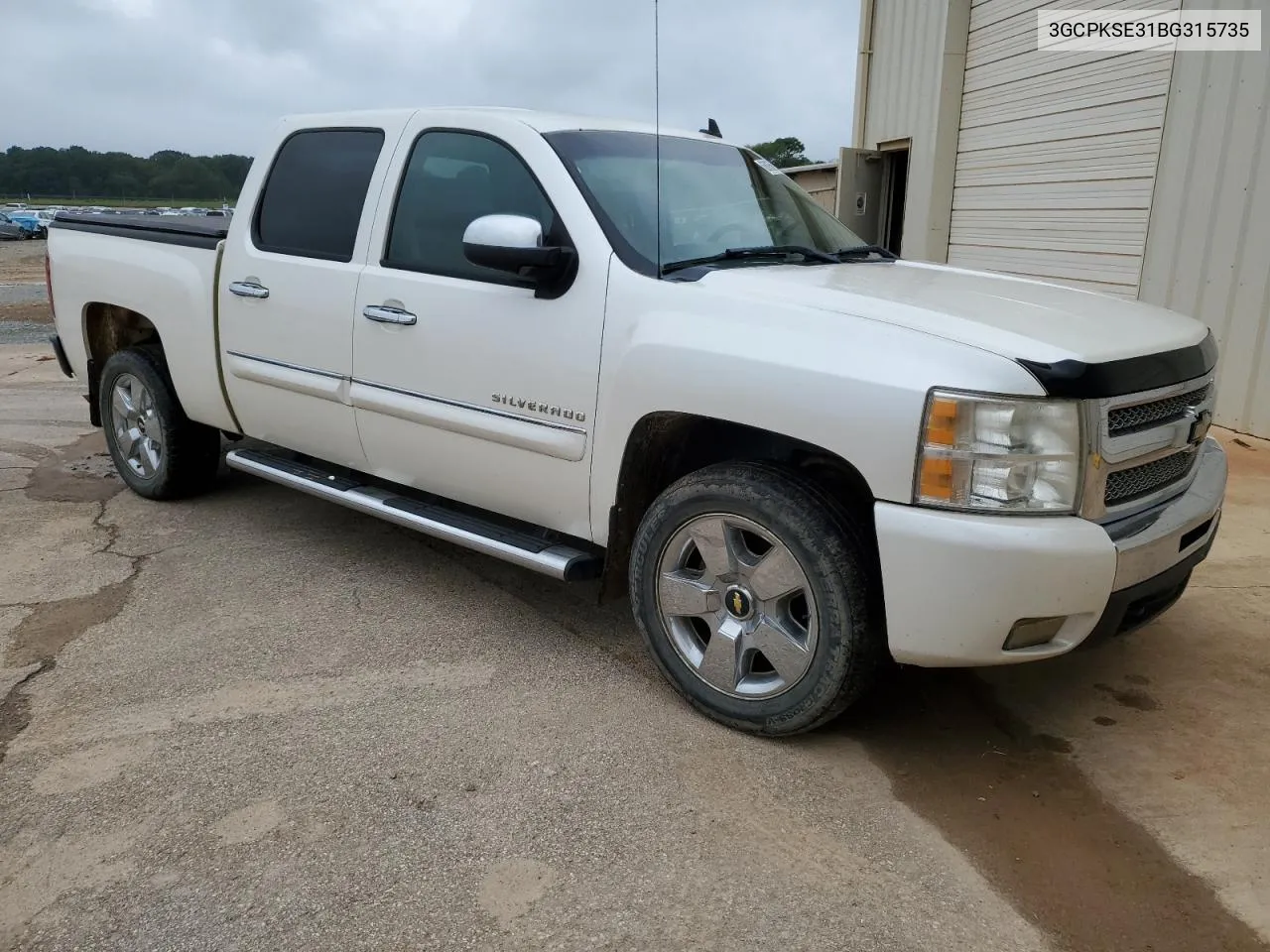 3GCPKSE31BG315735 2011 Chevrolet Silverado K1500 Lt