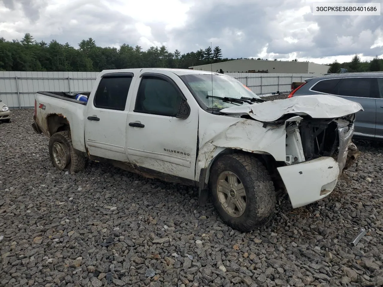 2011 Chevrolet Silverado K1500 Lt VIN: 3GCPKSE36BG401686 Lot: 68294364