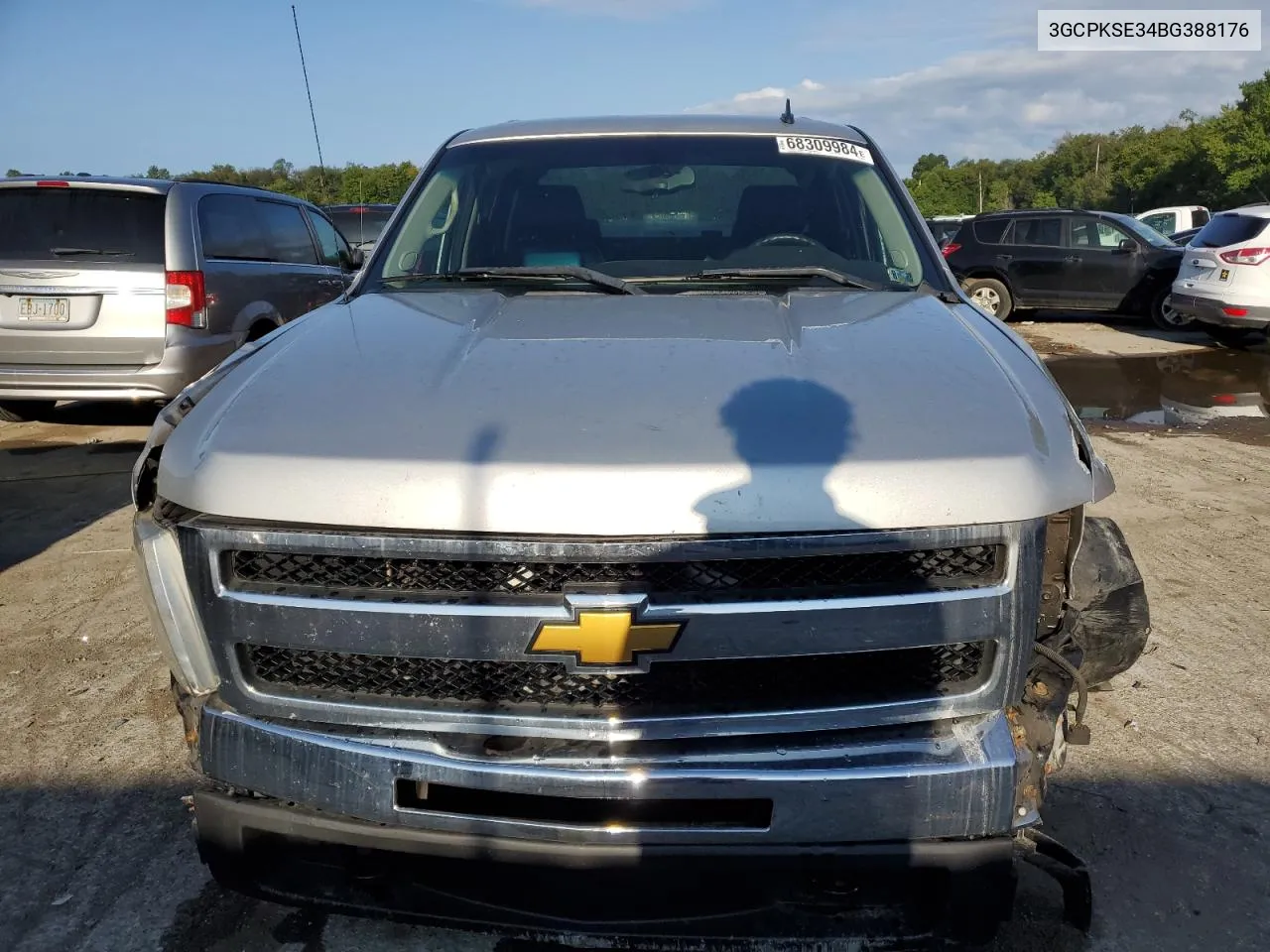 2011 Chevrolet Silverado K1500 Lt VIN: 3GCPKSE34BG388176 Lot: 68309984