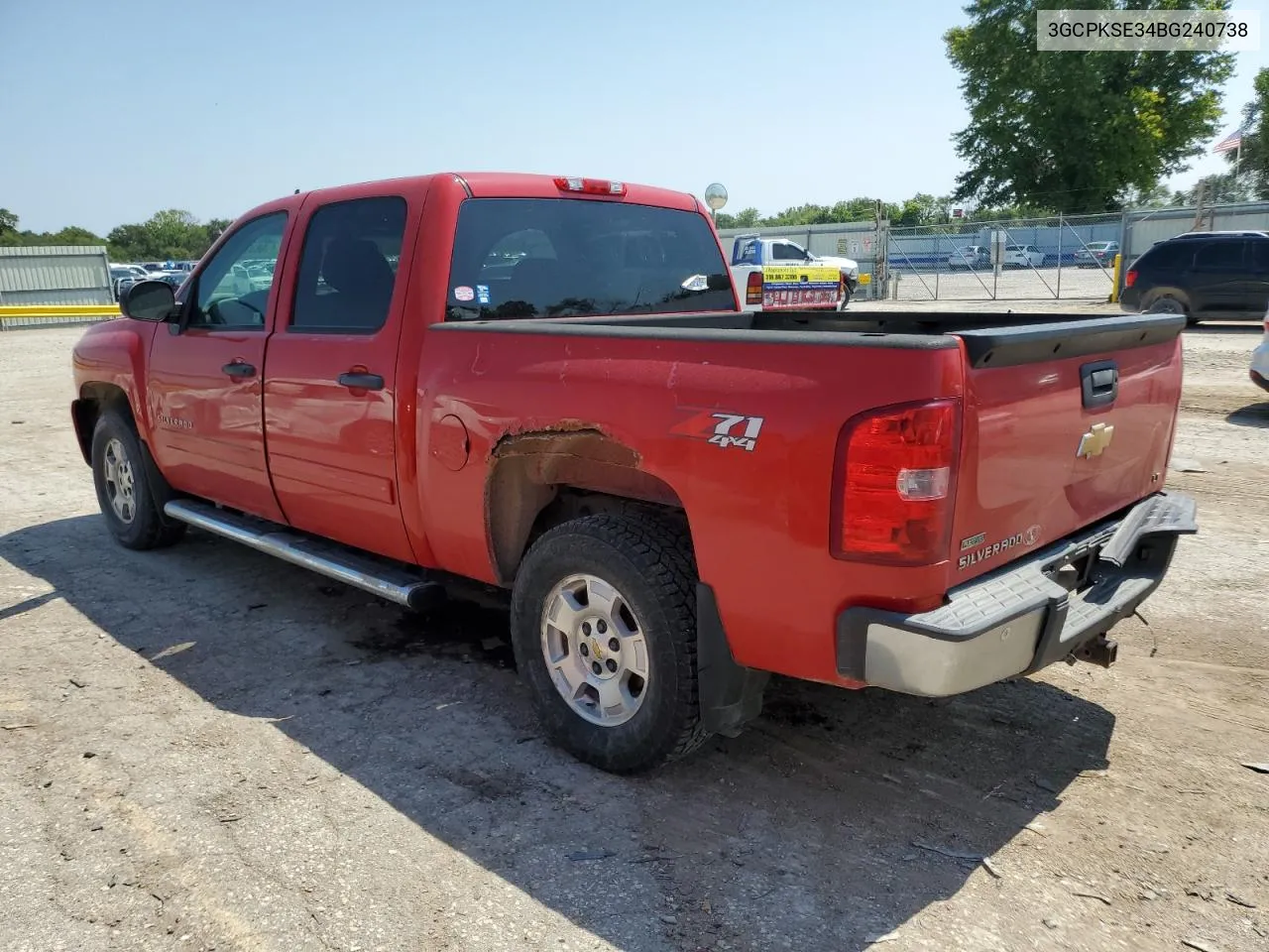 2011 Chevrolet Silverado K1500 Lt VIN: 3GCPKSE34BG240738 Lot: 68327844