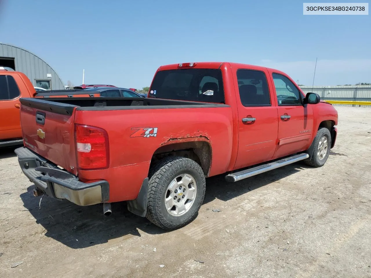 2011 Chevrolet Silverado K1500 Lt VIN: 3GCPKSE34BG240738 Lot: 68327844