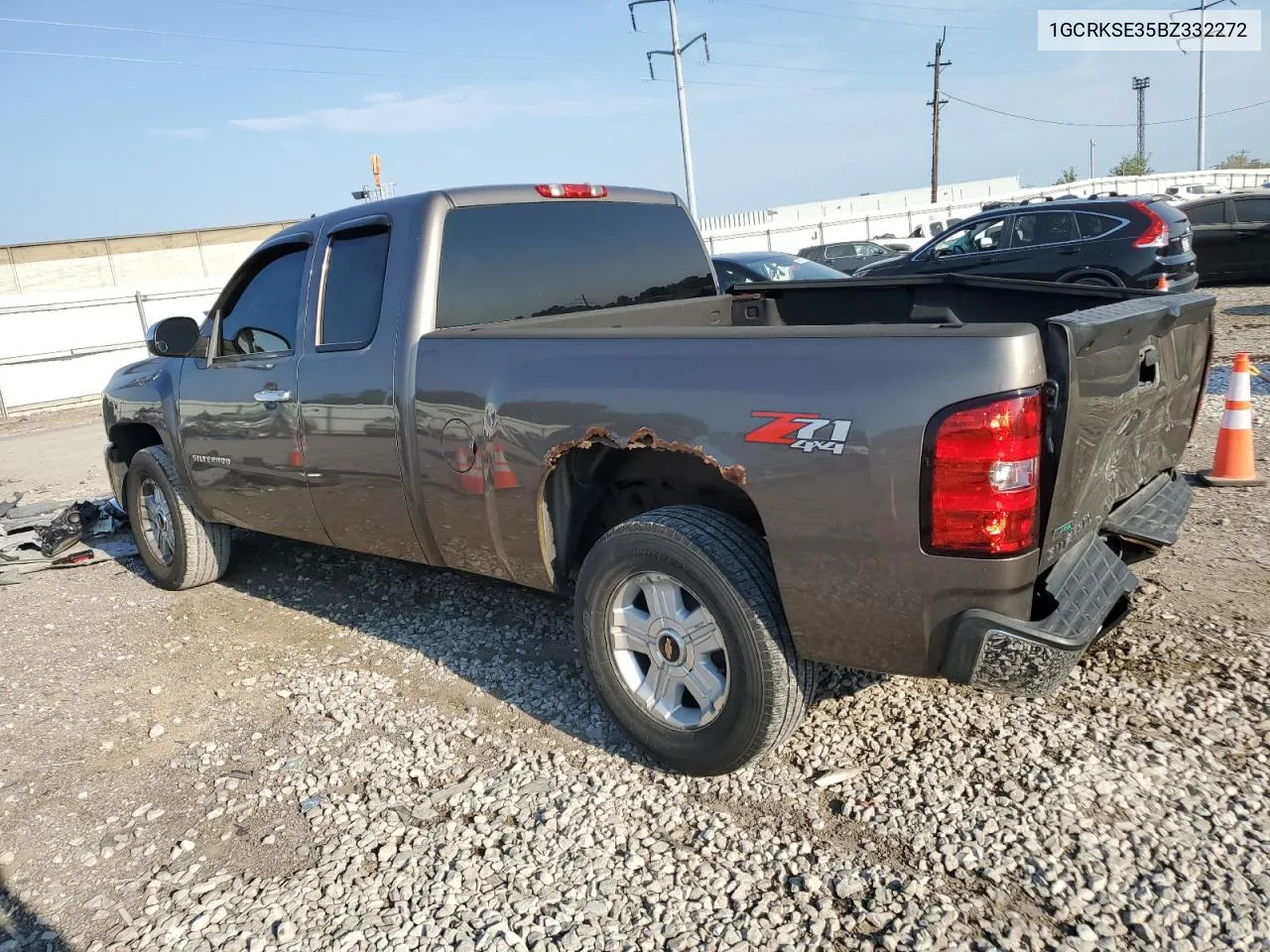 2011 Chevrolet Silverado K1500 Lt VIN: 1GCRKSE35BZ332272 Lot: 68697624