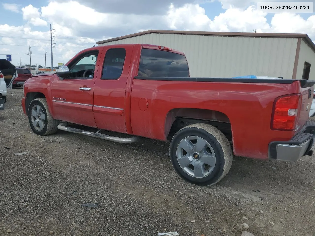 2011 Chevrolet Silverado C1500 Lt VIN: 1GCRCSE02BZ460231 Lot: 68825434