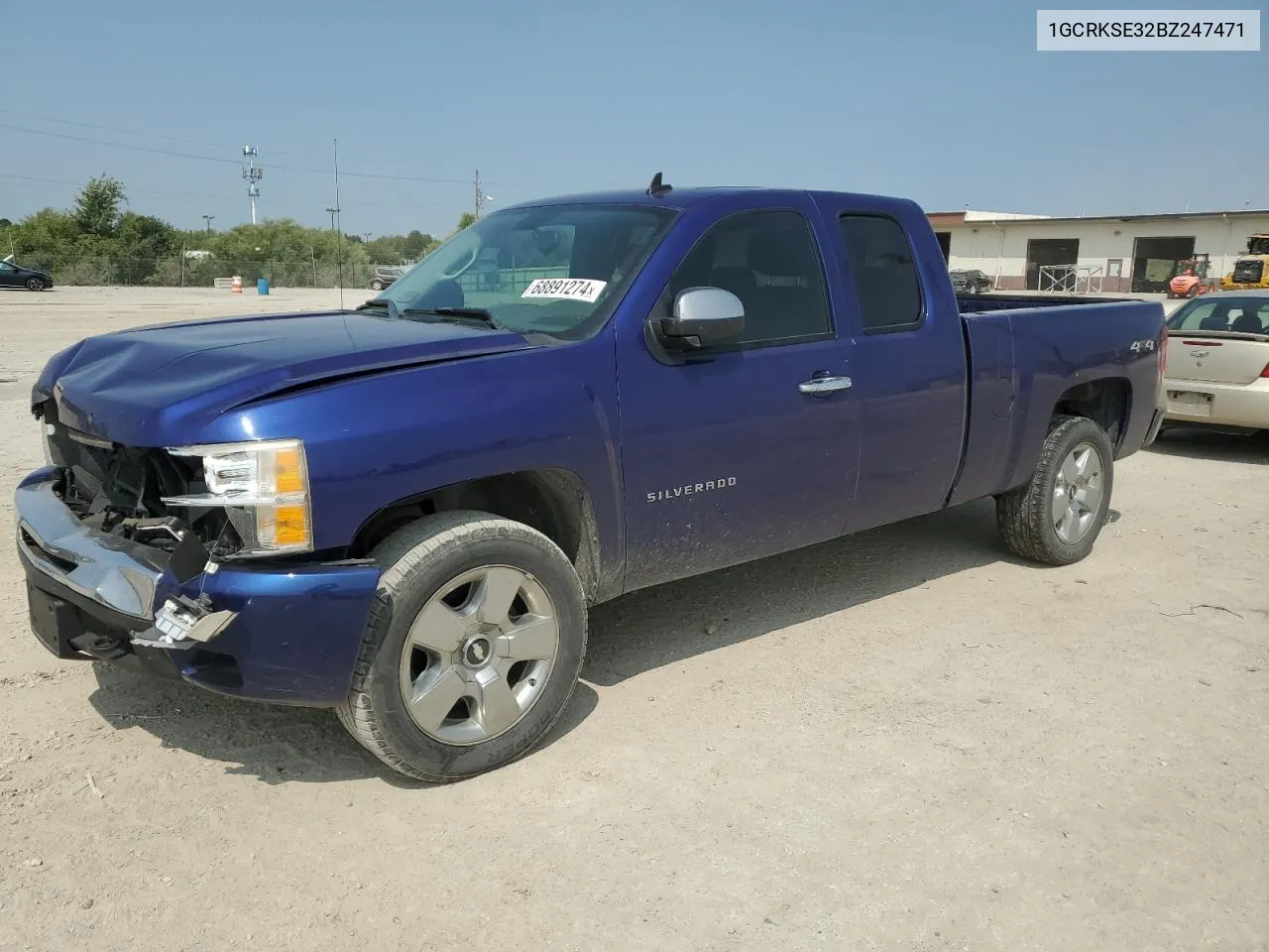 2011 Chevrolet Silverado K1500 Lt VIN: 1GCRKSE32BZ247471 Lot: 68891274