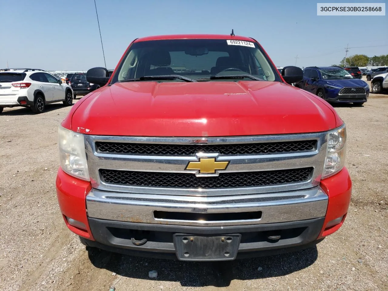 2011 Chevrolet Silverado K1500 Lt VIN: 3GCPKSE30BG258668 Lot: 69221124